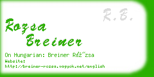 rozsa breiner business card